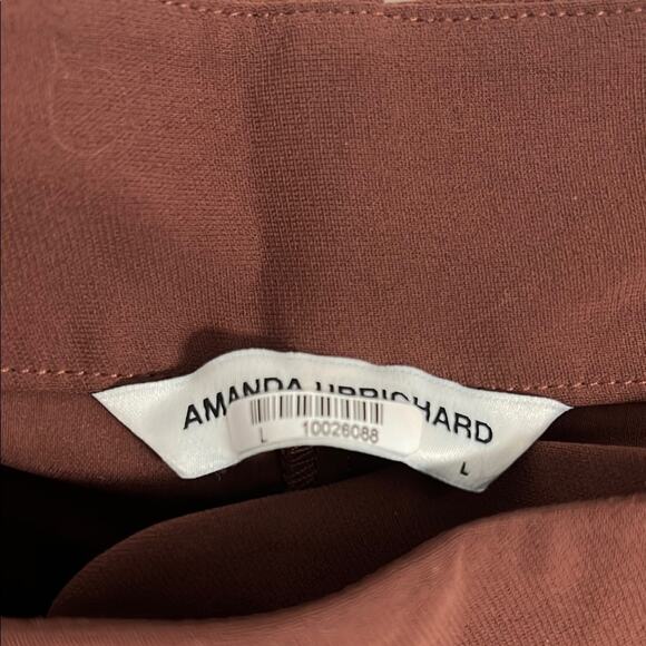 Never worn Amanda Uprichard Brown Structured Straight-Leg Trousers – Size Large - Picture 4 of 6